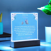 Glowing Acrylic Keepsake For Mom, Sentimental Gift From Son, Mother’s Day Gift, Unique Birthday Lamp For Mom